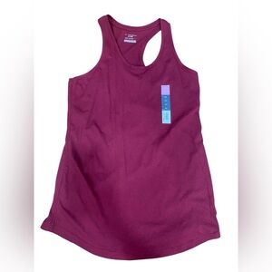 Tek Gear Burgundy Athletic Activewear Racerback Tank Top Medium Tall